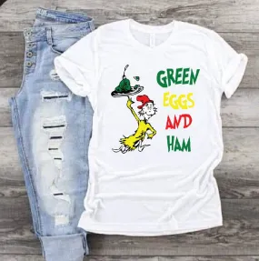 1355 Green eggs and ham Dr Seuss DTF/Sublimation Transfer