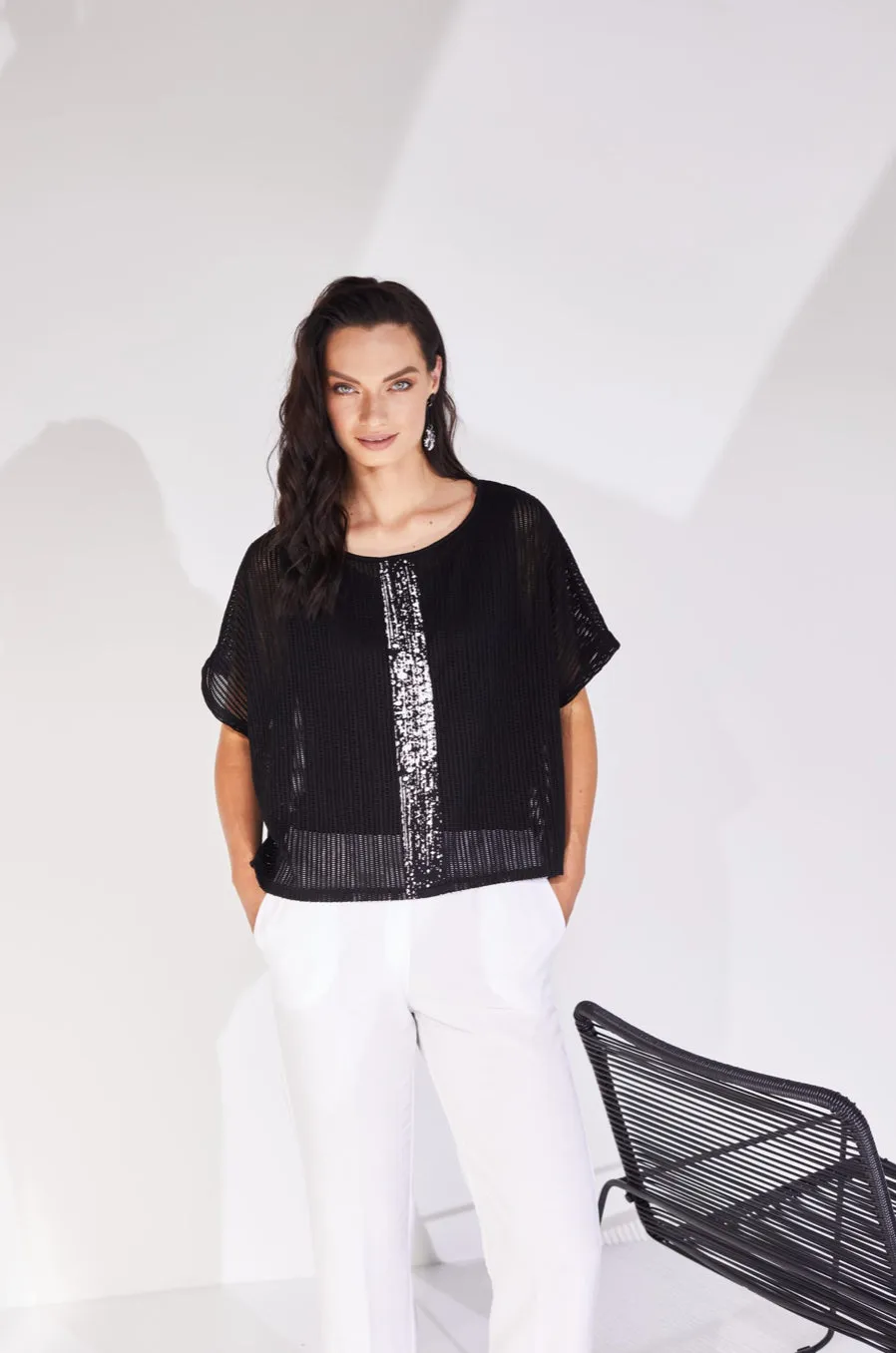 198 Loose Weave Square Top/Trim - Naya