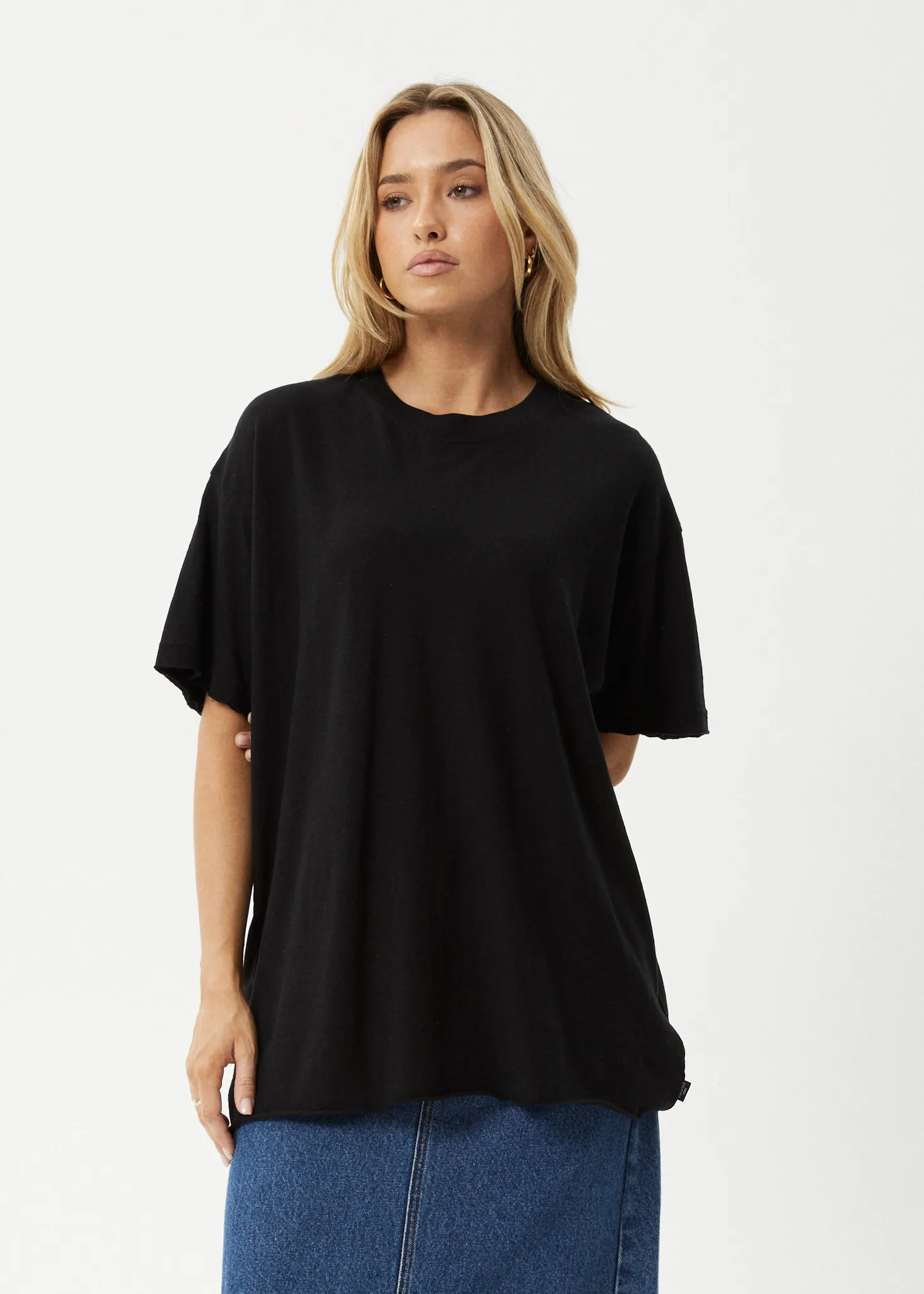 AFENDS Womens Slay - Oversized Tee - Black