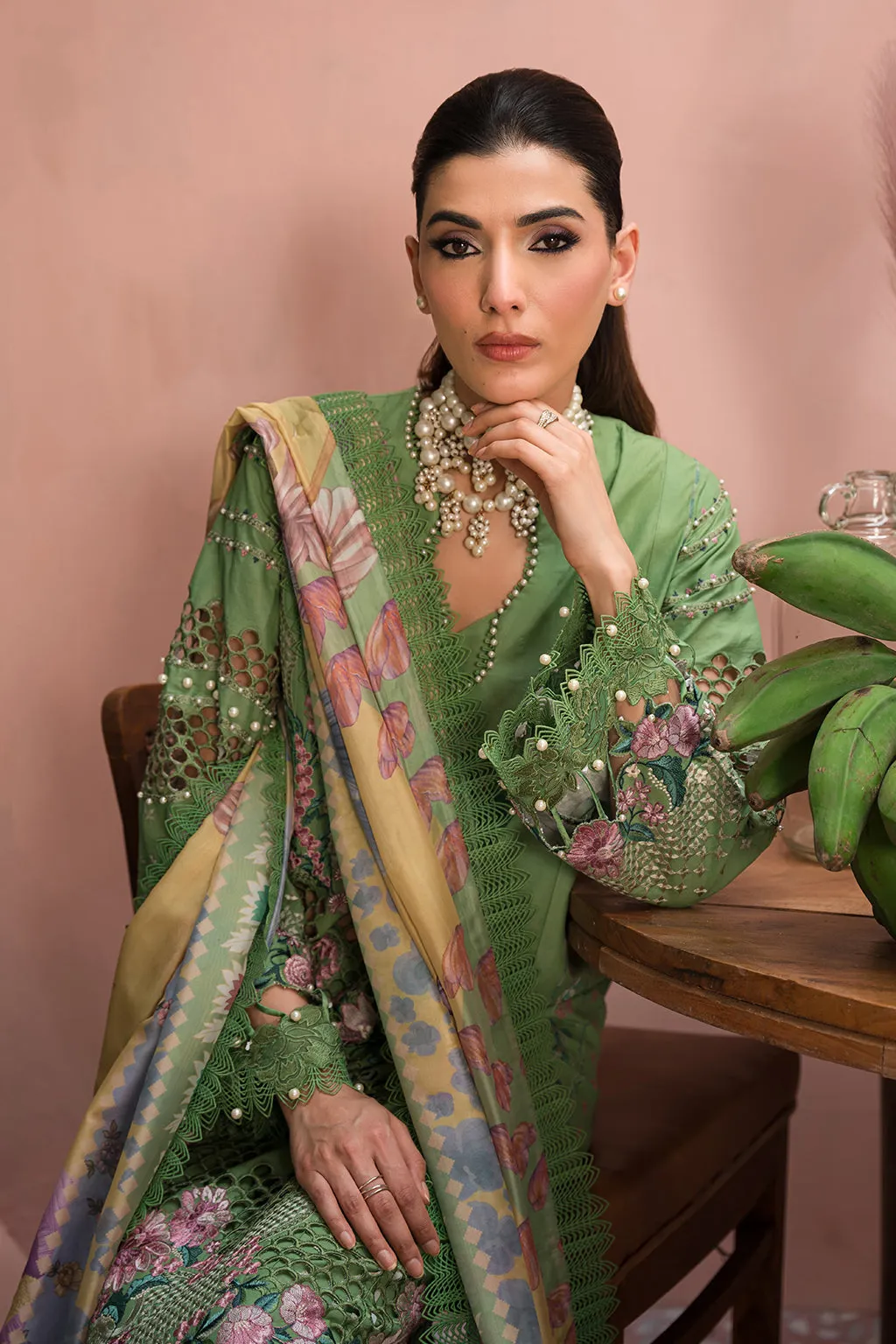 Afrozeh The Painted Garden Unstitched Lawn 3Pc Suit AEF-24-V1-02