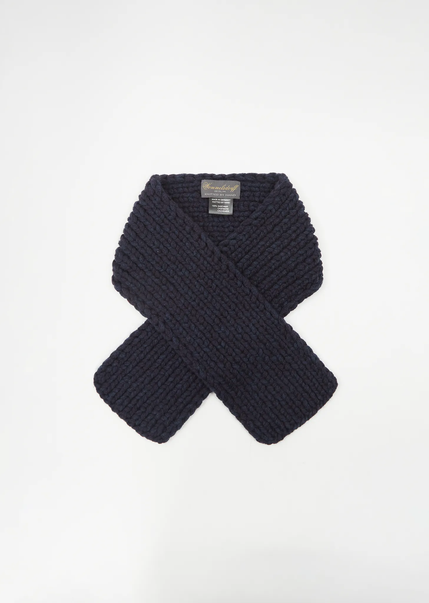 Agnes Cashmere Scarf — Navy