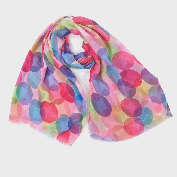 Aion Mingling Circles Scarf Strawberry Grape