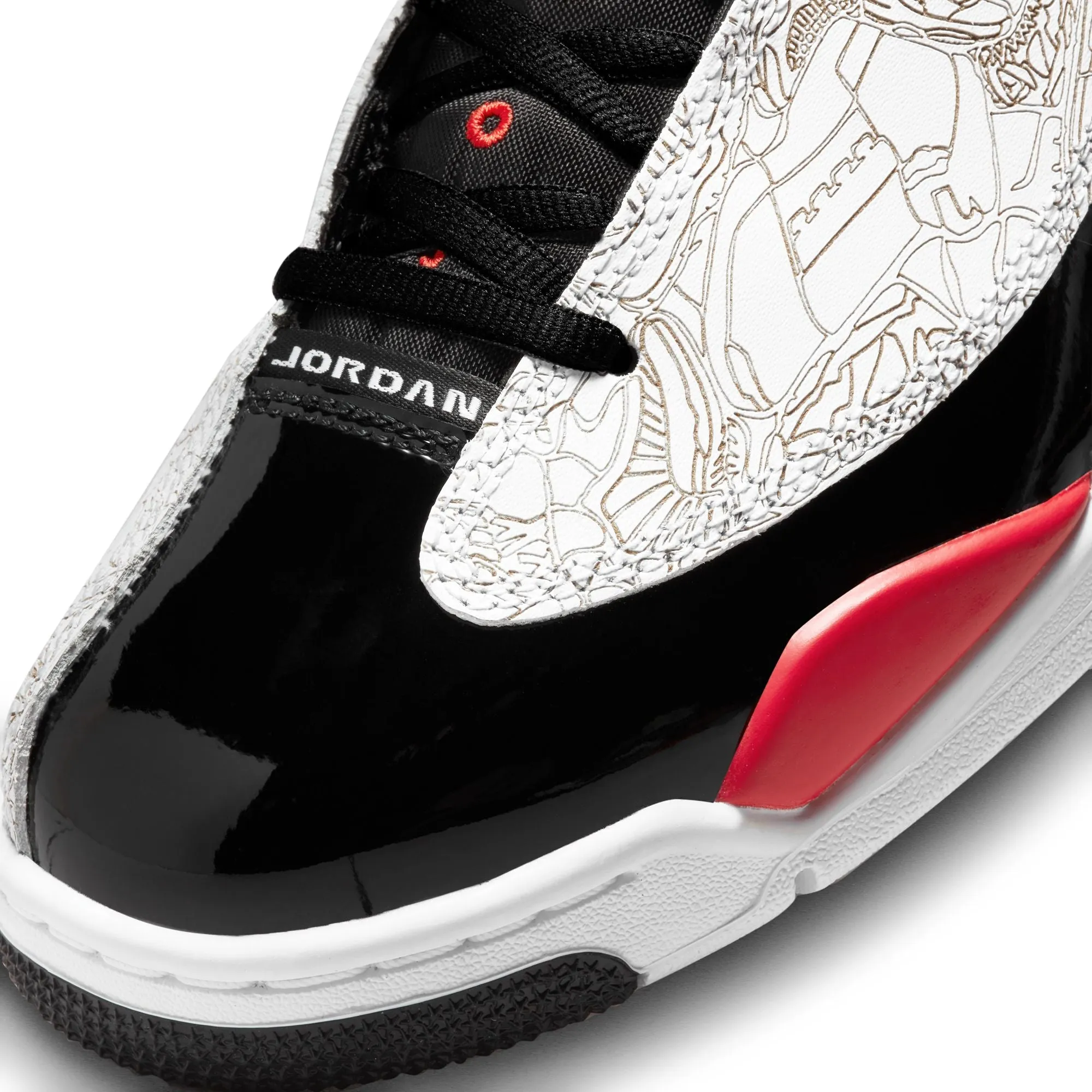 Air Jordan Dub Zero GS - WHITE/BLACK/RED