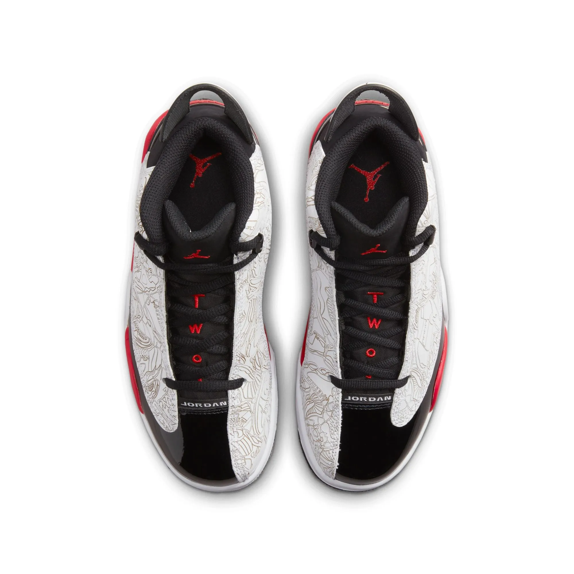 Air Jordan Dub Zero GS - WHITE/BLACK/RED