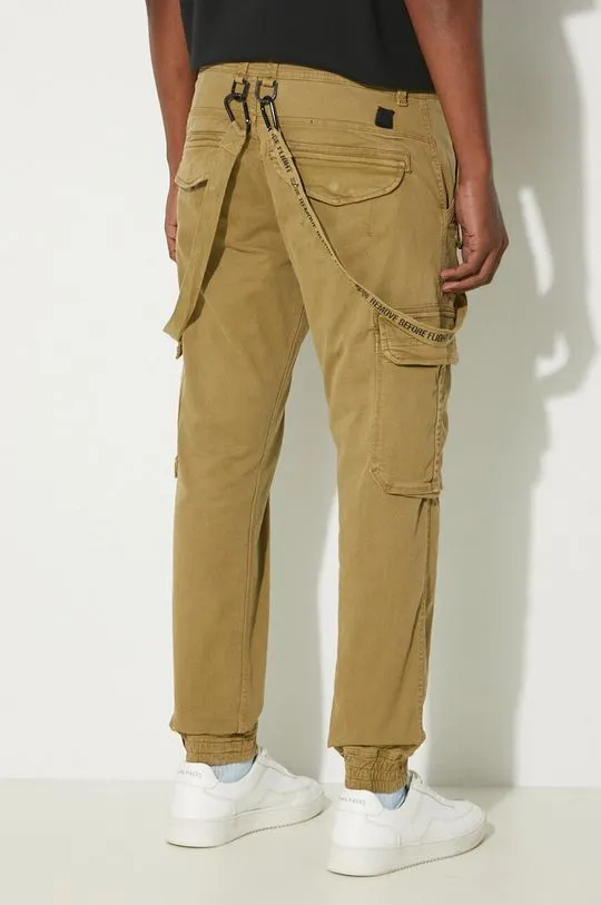 Alpha Industries trousers Utility Pant men's green color 128202