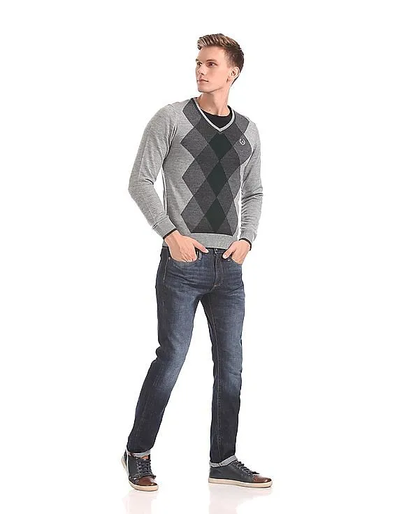 Arrow Sports Patterned Merino Wool Sweater