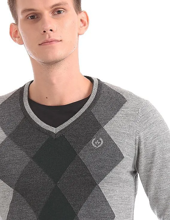 Arrow Sports Patterned Merino Wool Sweater