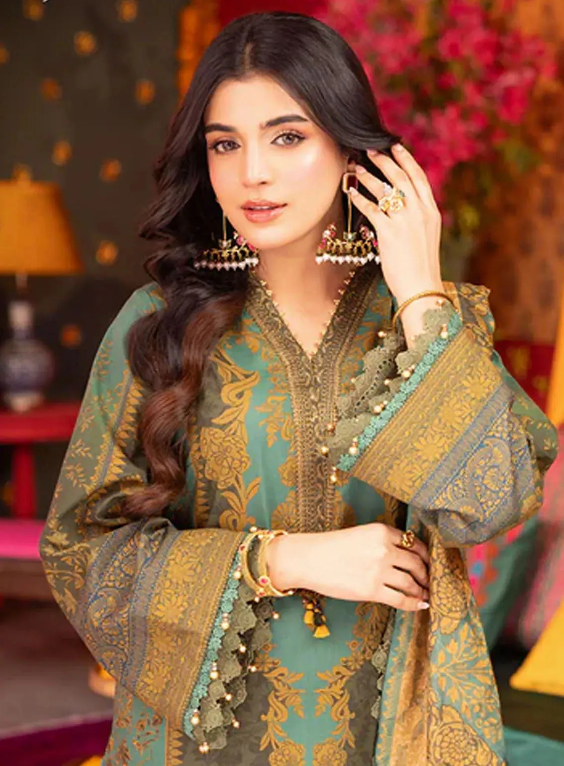 Asra By Asim Jofa Eid Festive Lawn 3 Piece Unstitched Suit AJ24AE AJRA-06