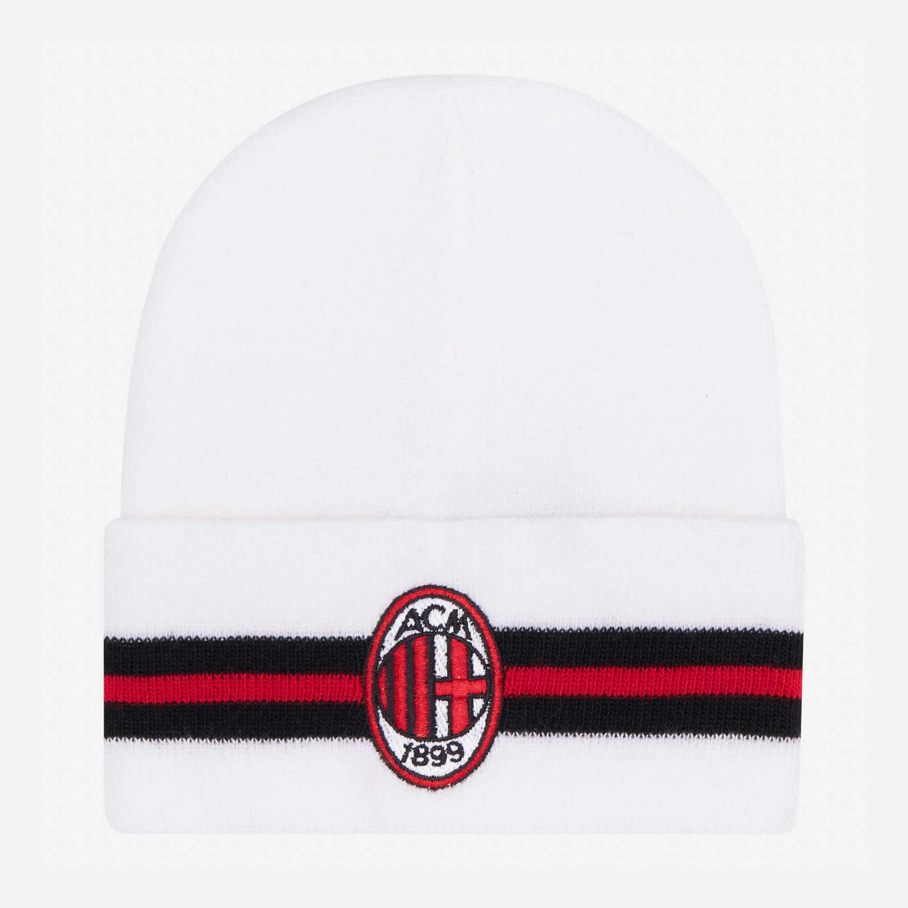 BERRETTO MILAN CON LOGO E BANDA A CONTRASTO