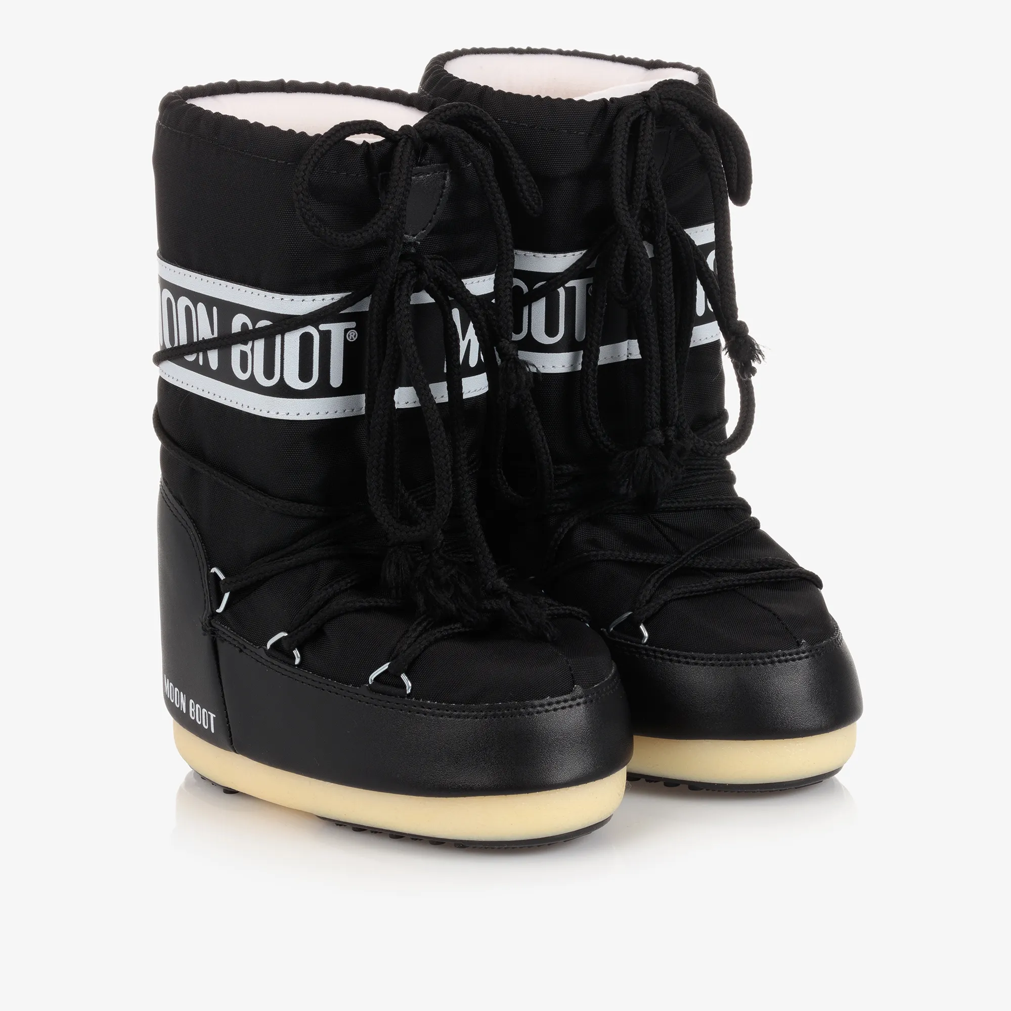 Black Icon Nylon Snow Boots