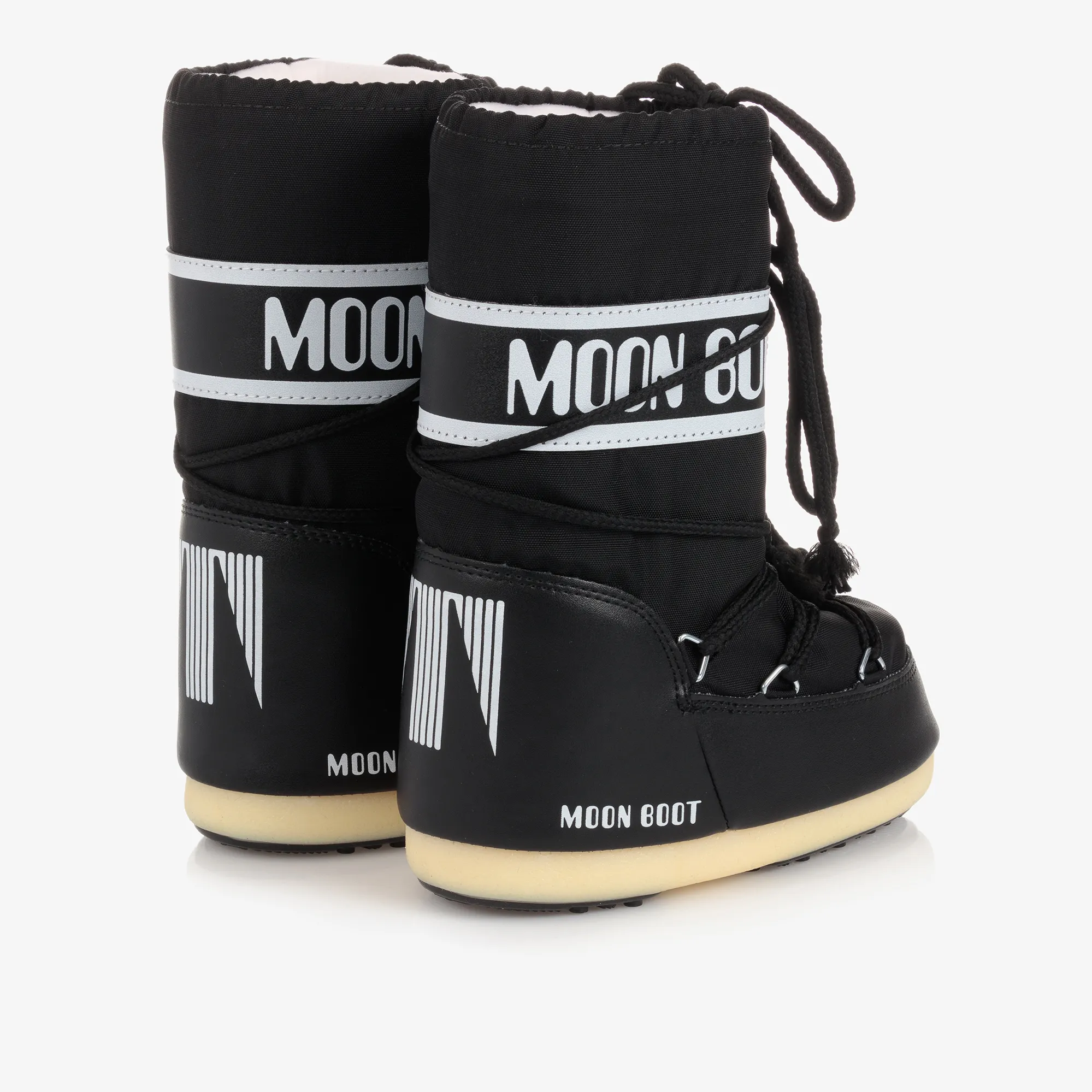 Black Icon Nylon Snow Boots