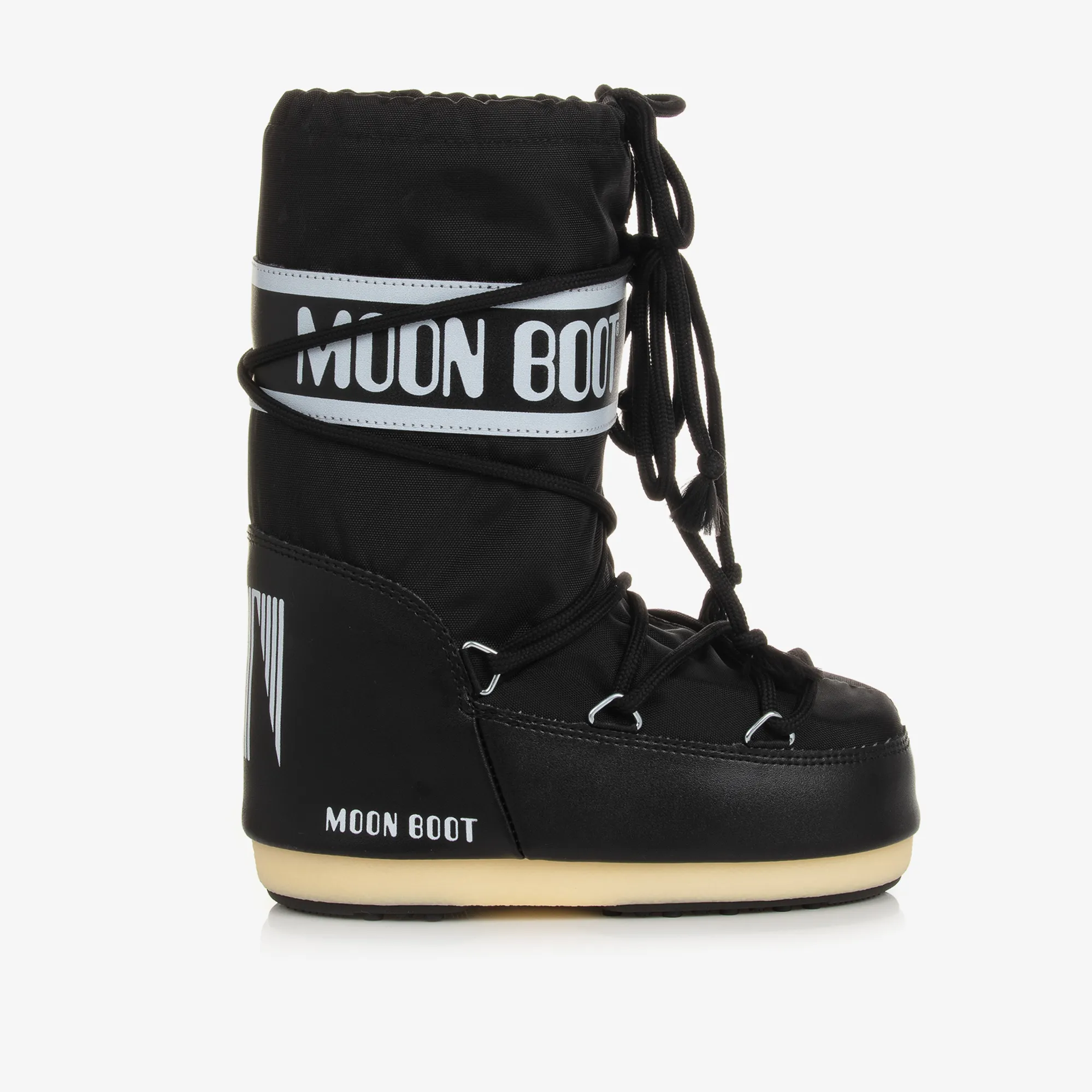 Black Icon Nylon Snow Boots