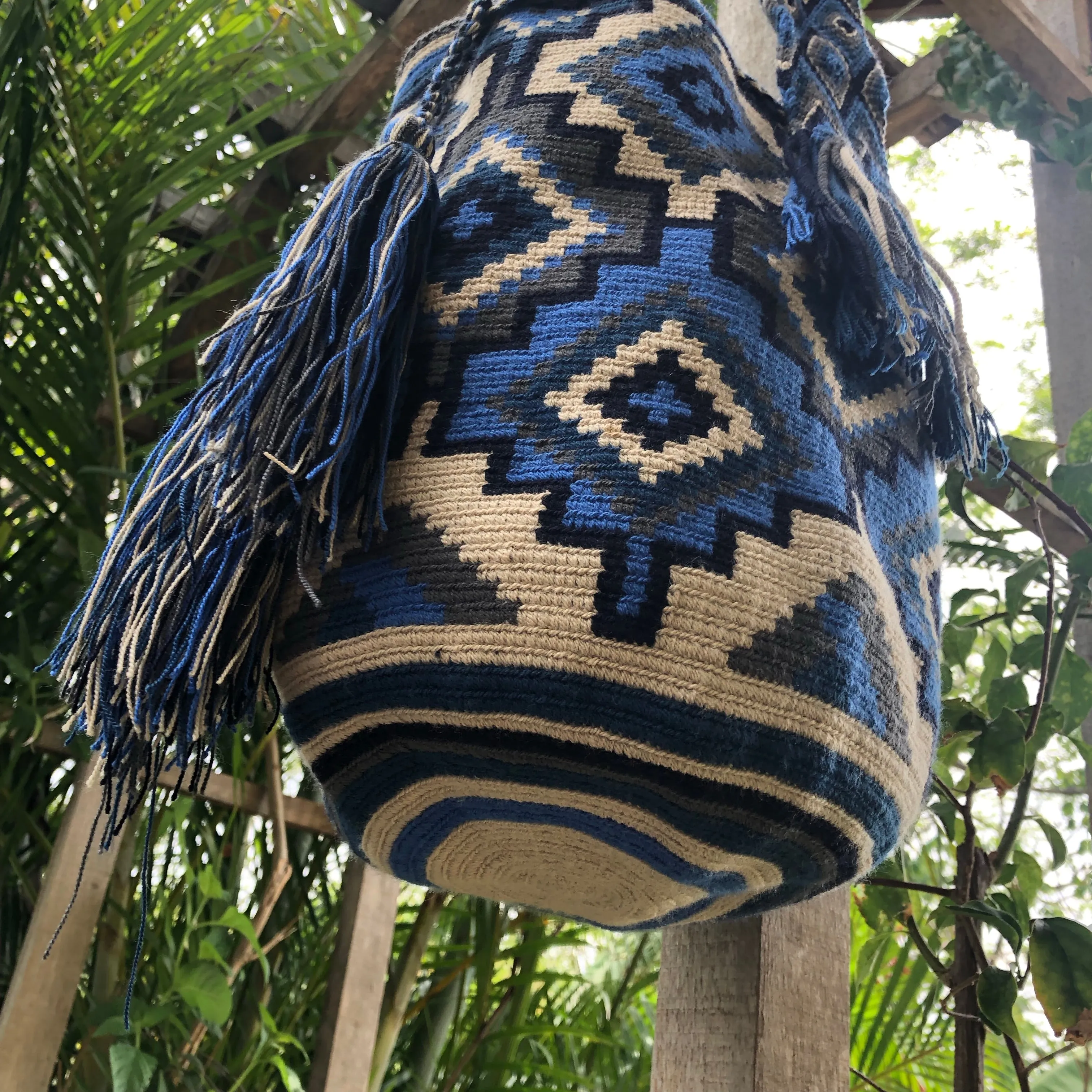 Blue Diamond Design Mochila