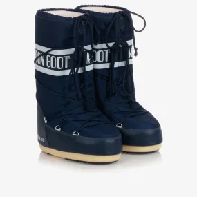 Blue Icon Nylon Snow Boots