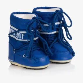 Blue Mini Nylon Snow Boots