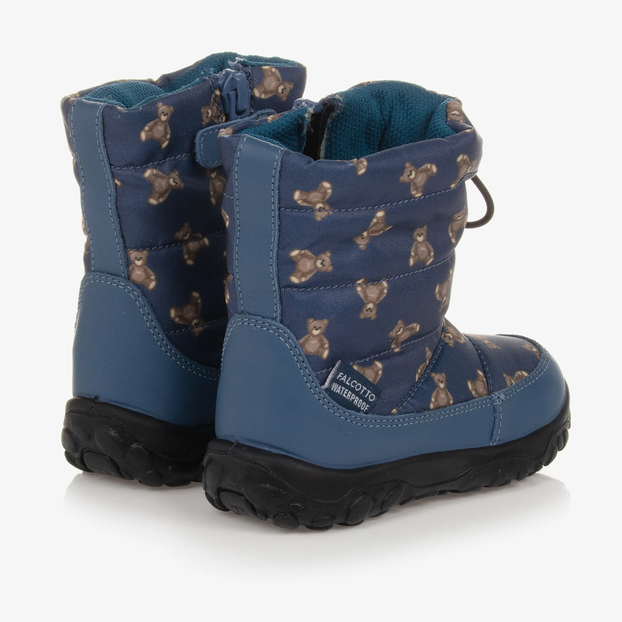 Blue Teddy Bear Snow Boots