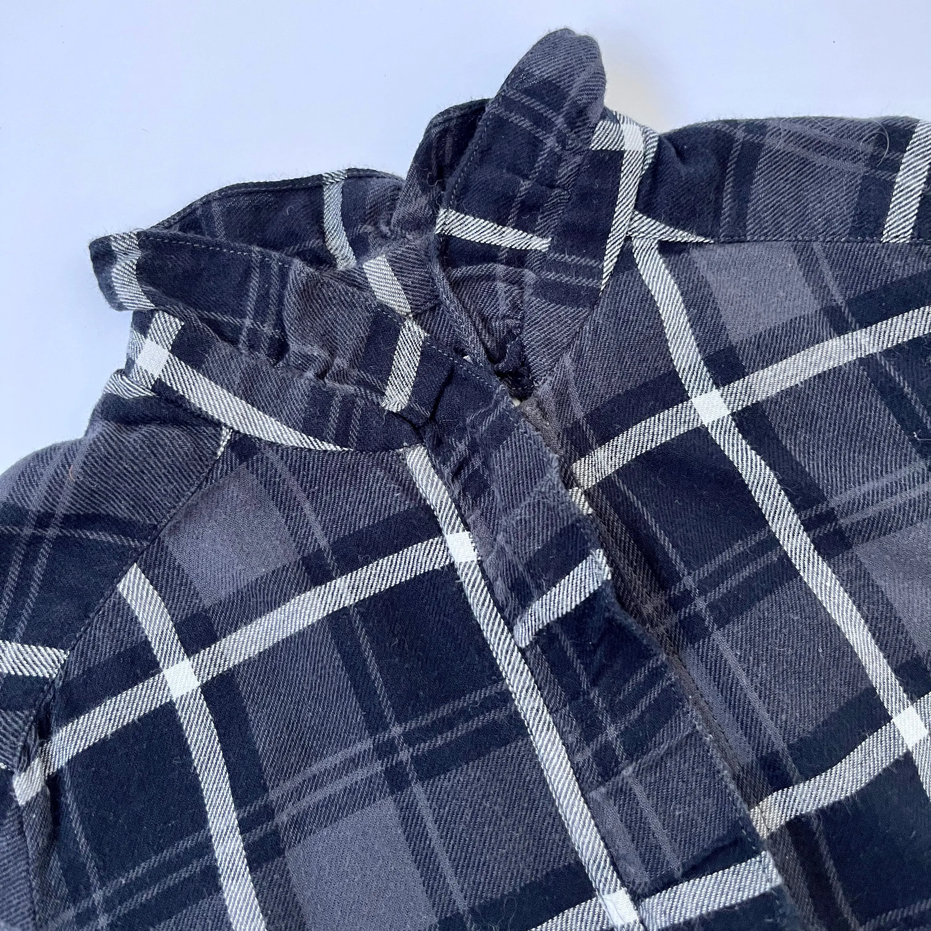 Bonpoint Blue Tartan Brushed Cotton Blouse: 8 Years