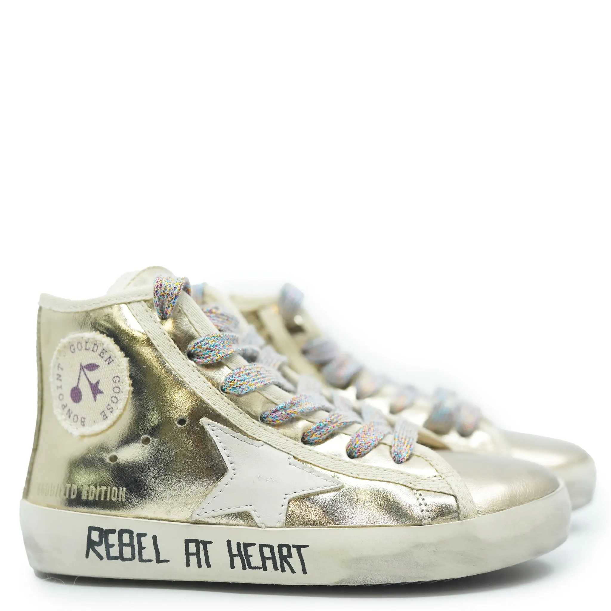 Bonpoint x Golden Goose Gold Metallic Hightop Sneaker