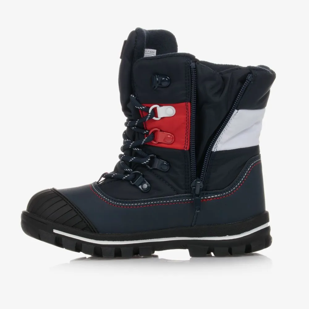 Boys Blue Logo Snow Boots