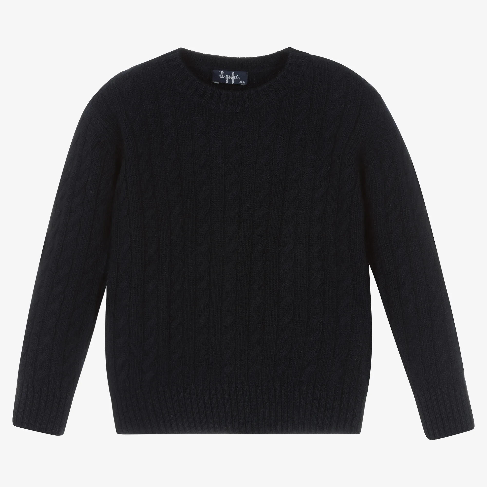 Boys Navy Blue Merino Wool Sweater