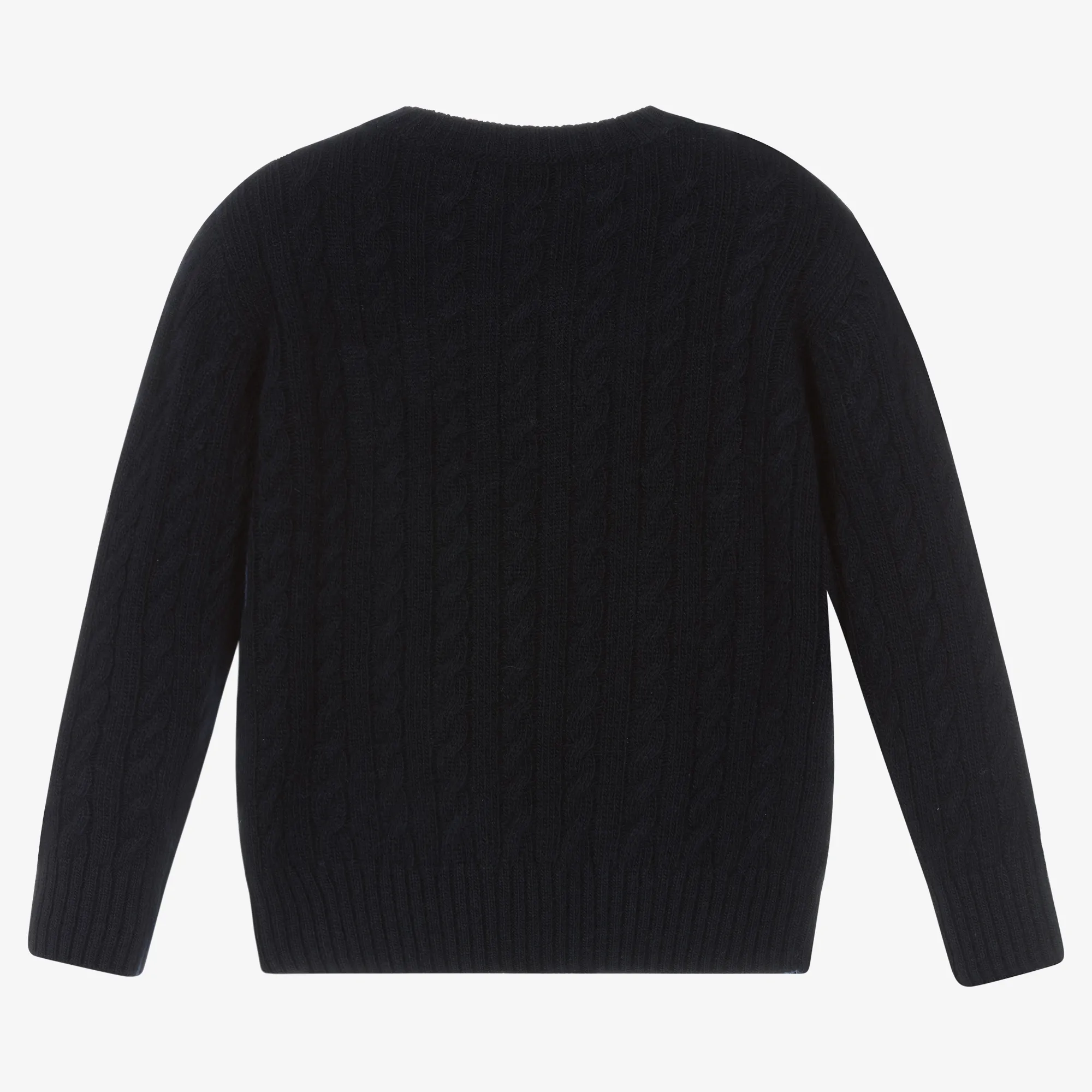 Boys Navy Blue Merino Wool Sweater