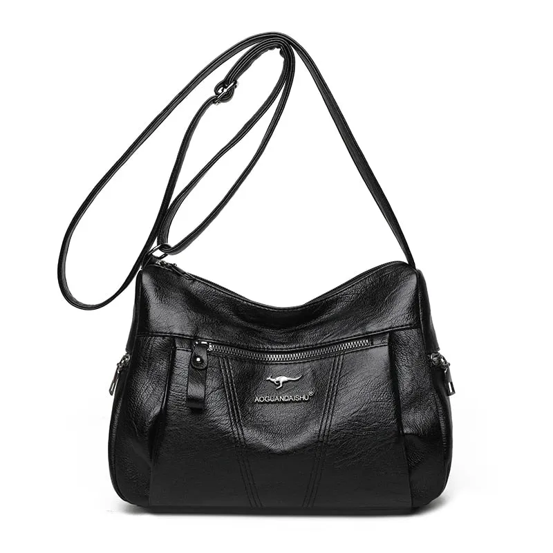 Brand Leather Ladies Designer Handbags Winter Style Messenger Bags