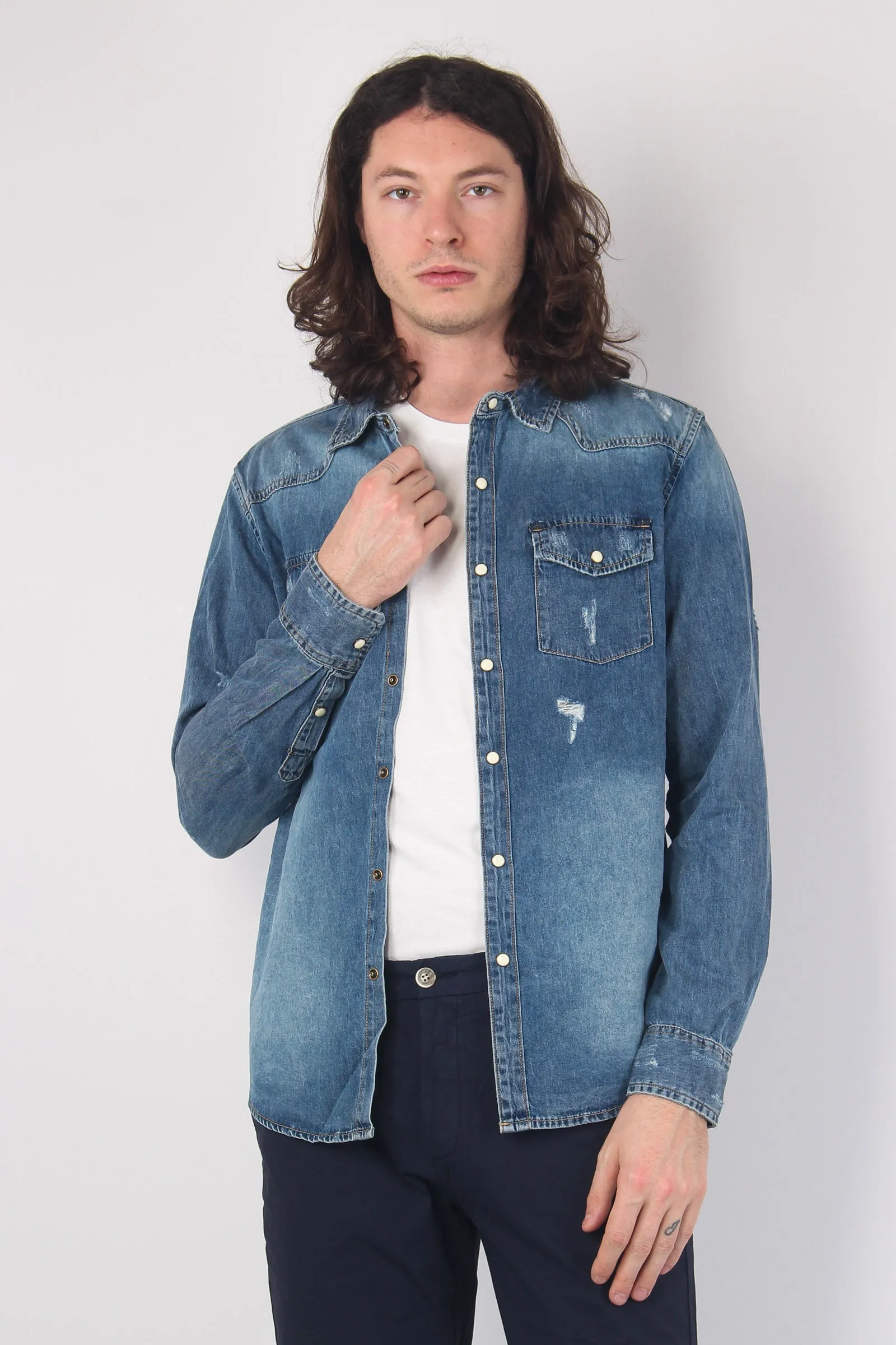 Camicia Denim Rotture Jeans