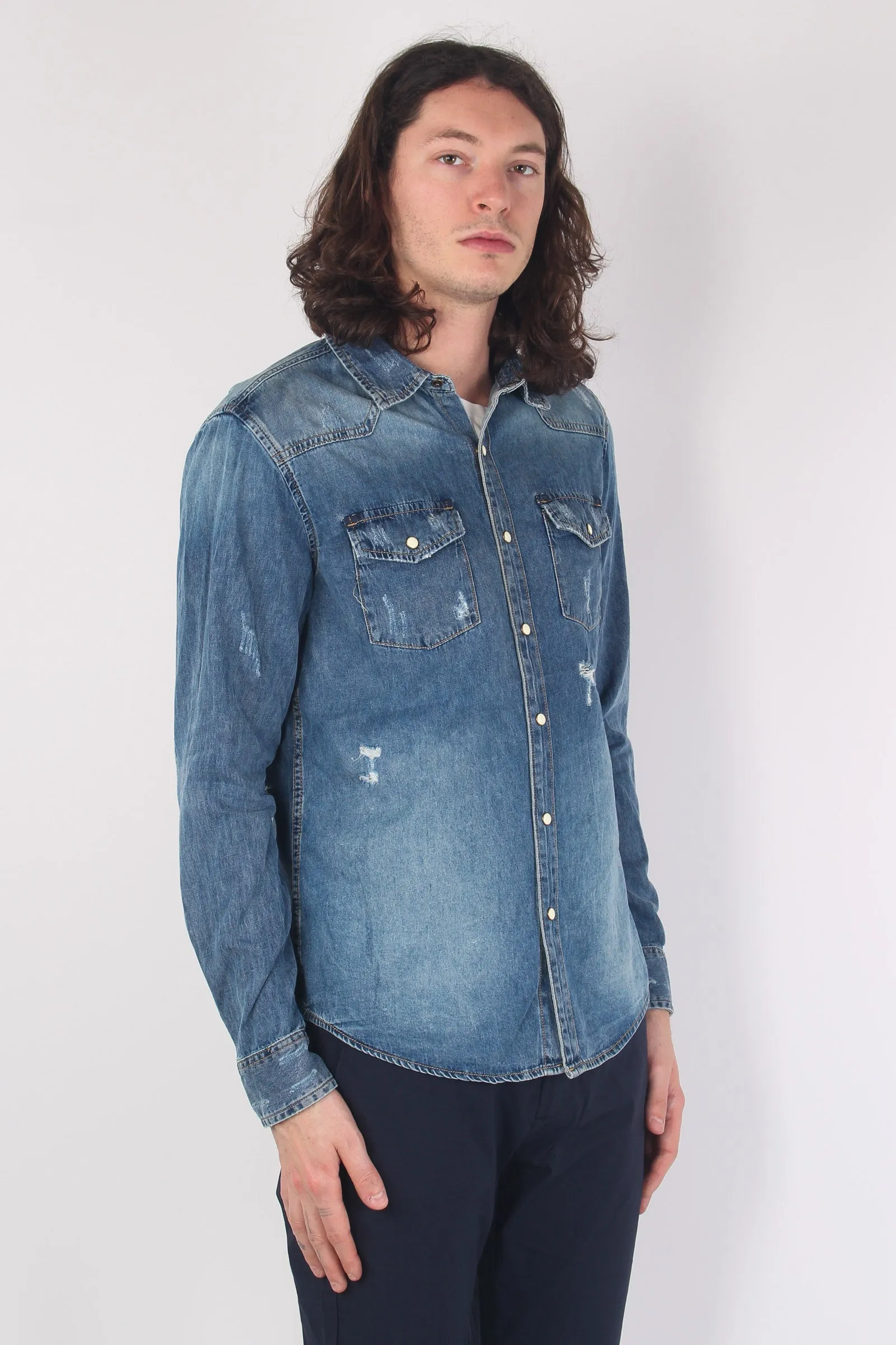 Camicia Denim Rotture Jeans