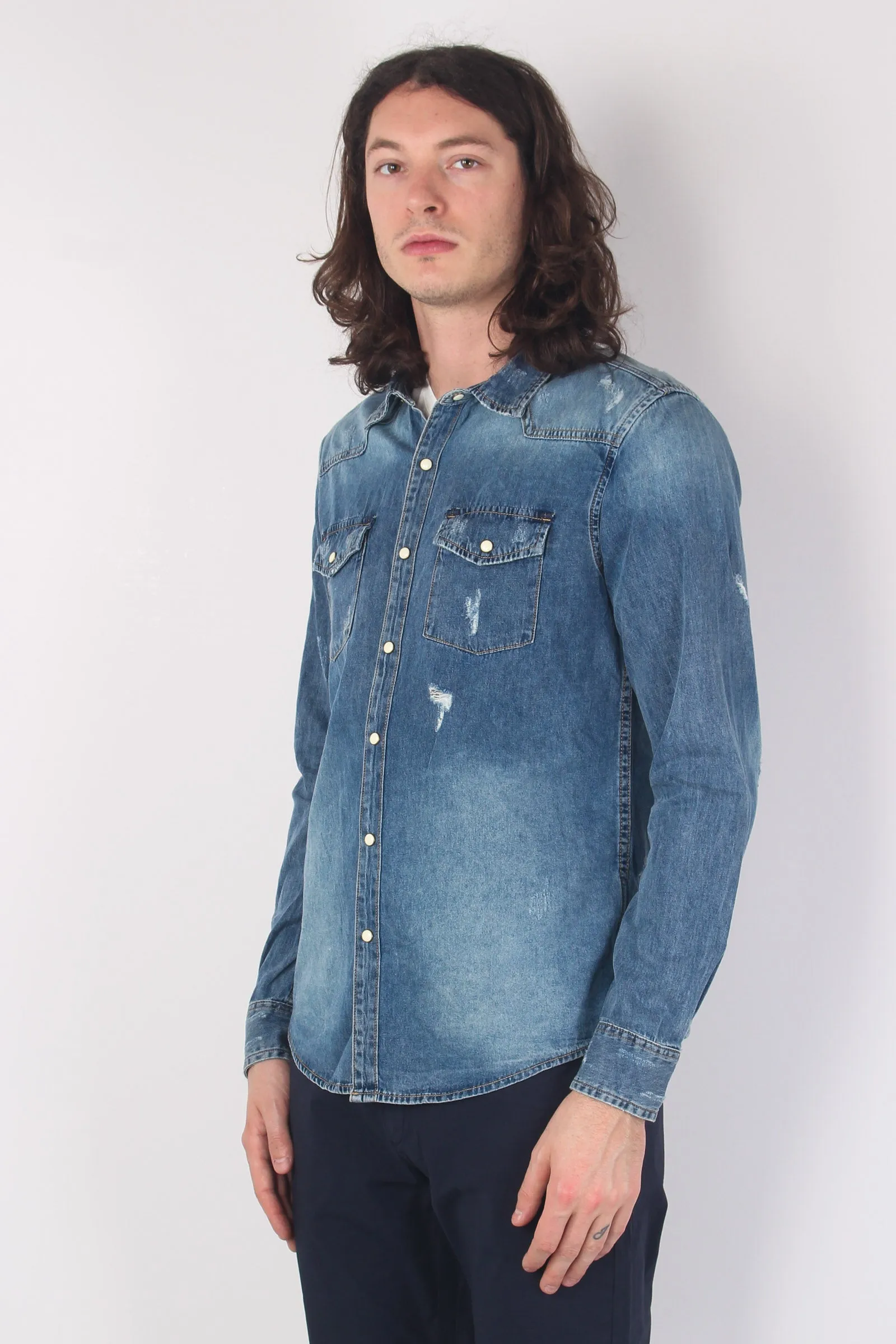 Camicia Denim Rotture Jeans