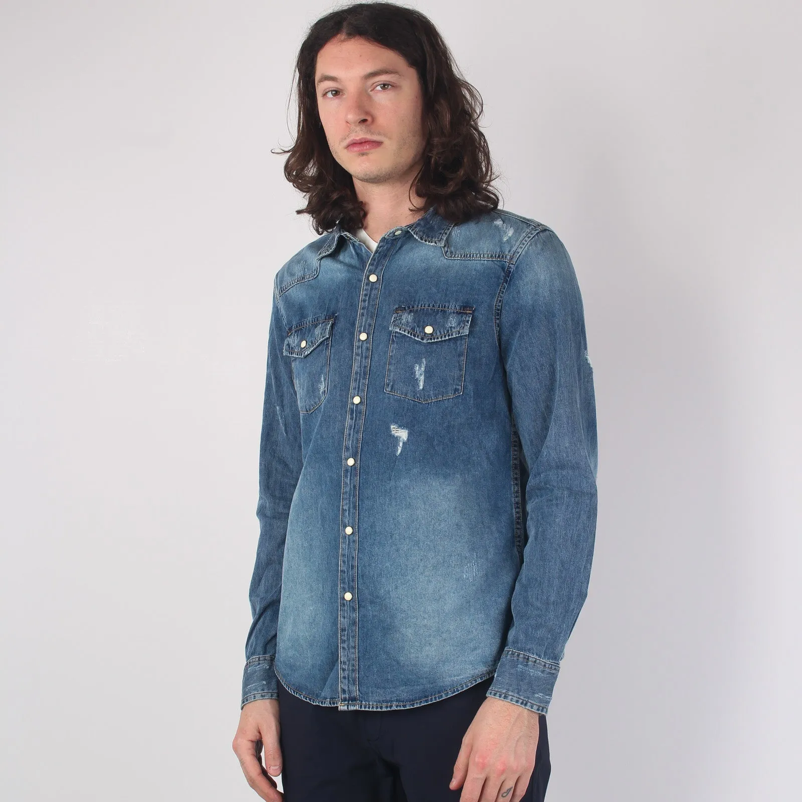 Camicia Denim Rotture Jeans