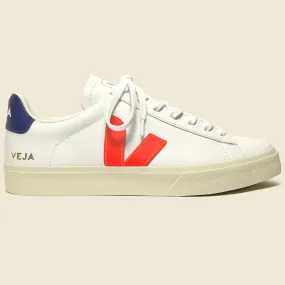 Campo ChromeFree Leather Sneaker - Extra White/Orange/Cobalt