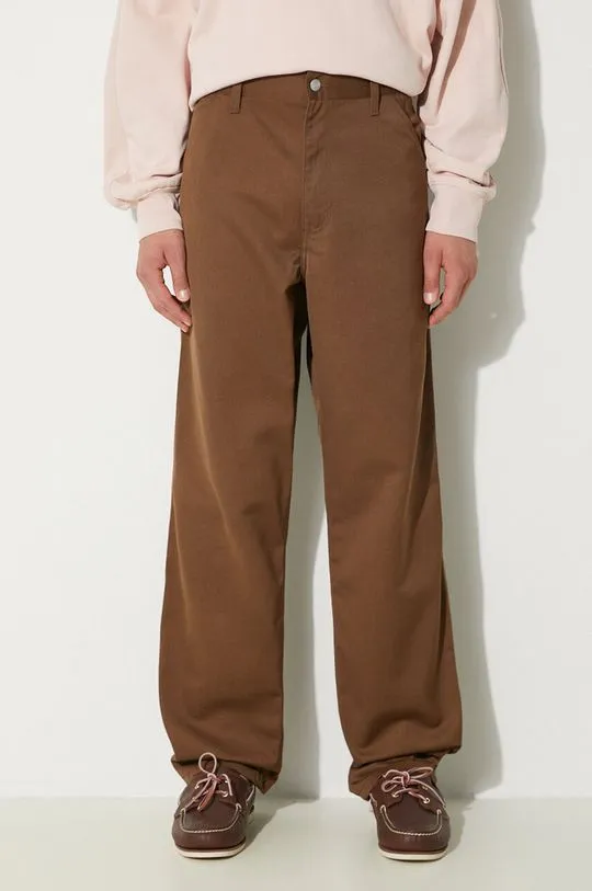 Carhartt WIP trousers Simple Pant men's brown color I020075.2Y02