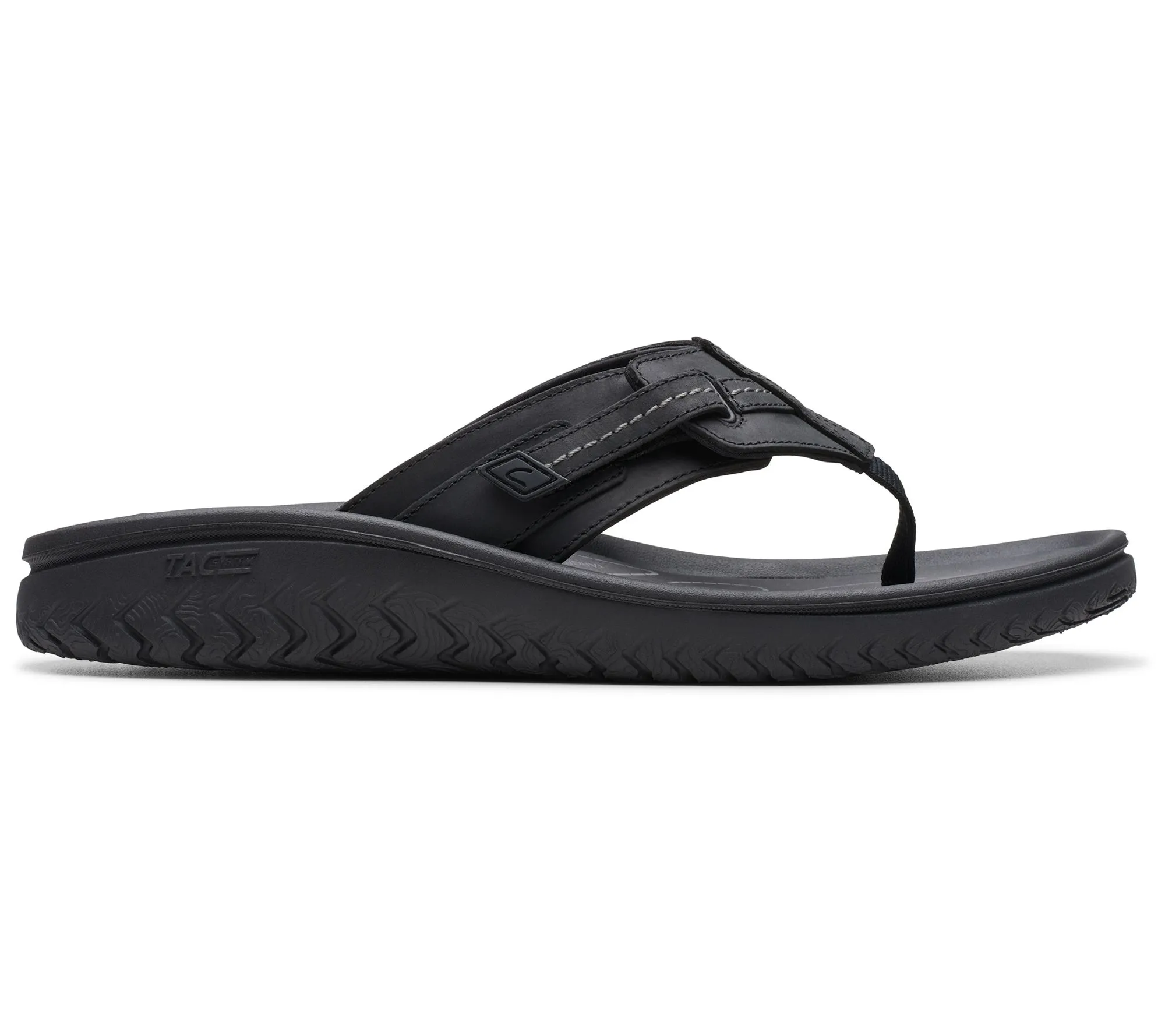 Clarks Collection Men's Leather Flip-Flops -Wesey Sun