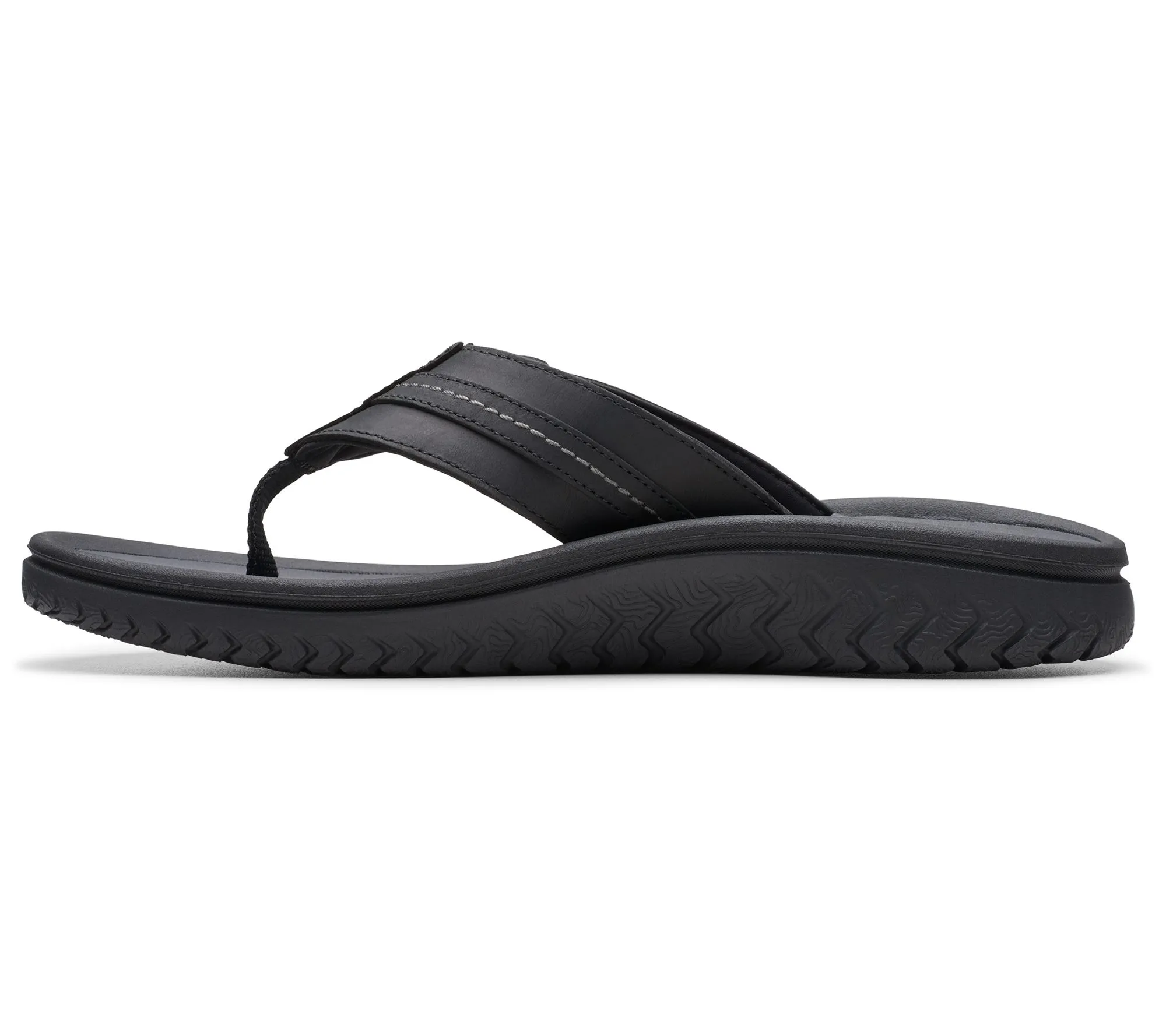 Clarks Collection Men's Leather Flip-Flops -Wesey Sun