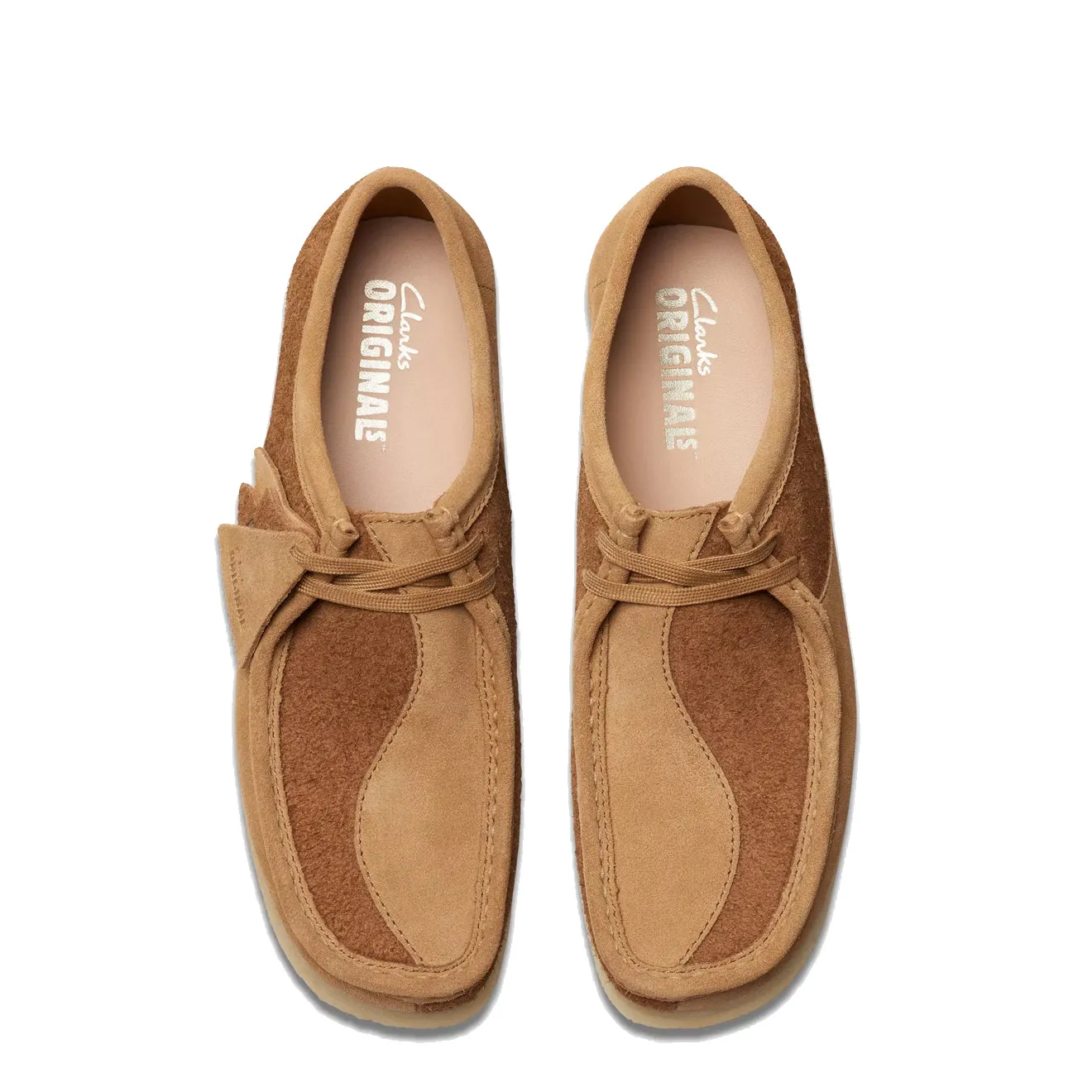 Clarks Originals Wallabee Shoes Tan Combination