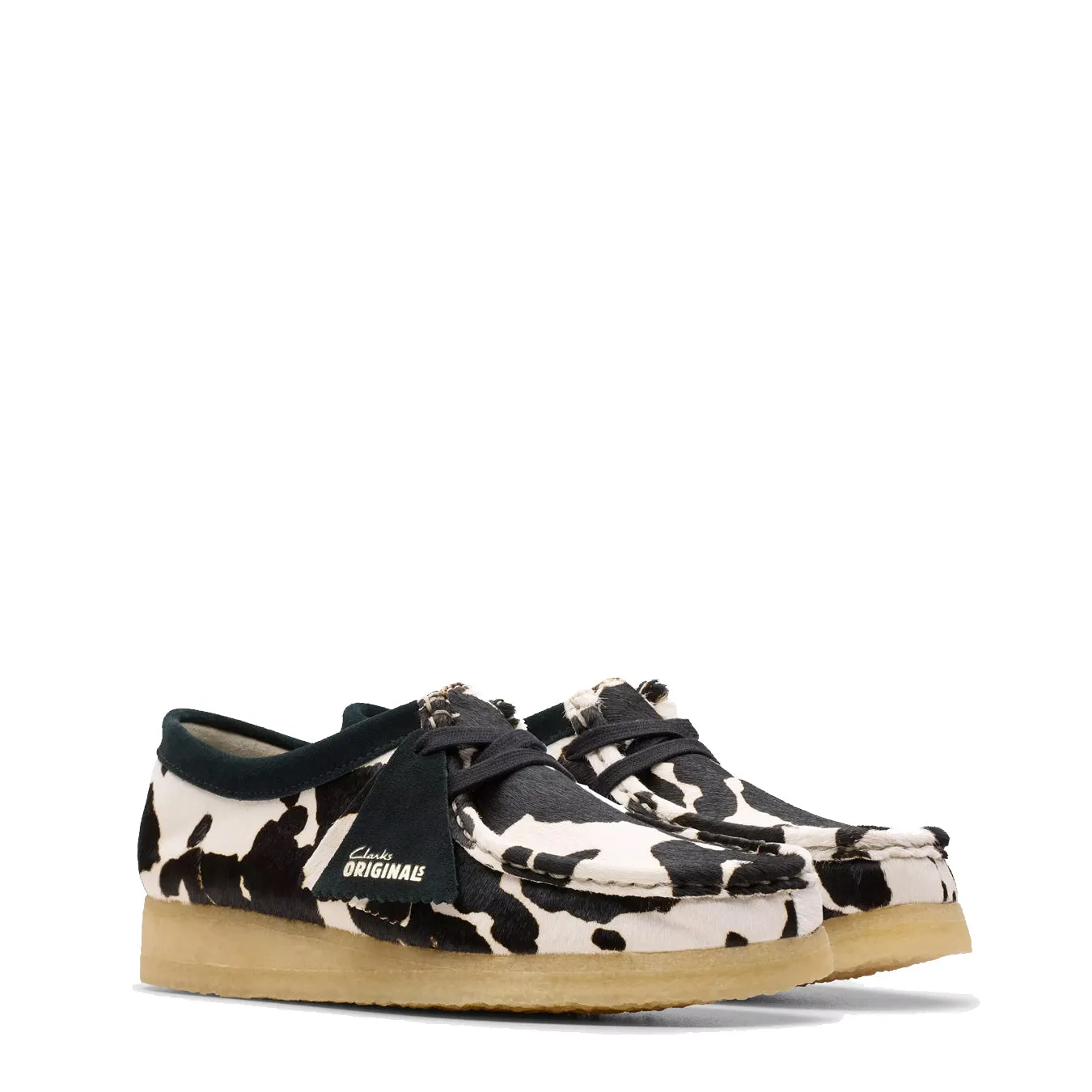 Clarks Originals Womens Wallabee Cow Print HairOn