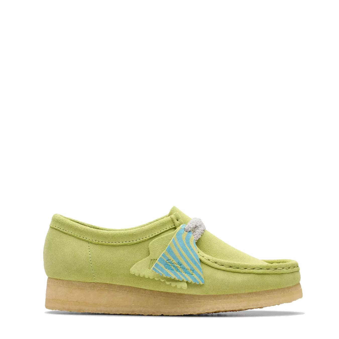 Clarks Originals Womens Wallabee Shoe Pale Lime Suede