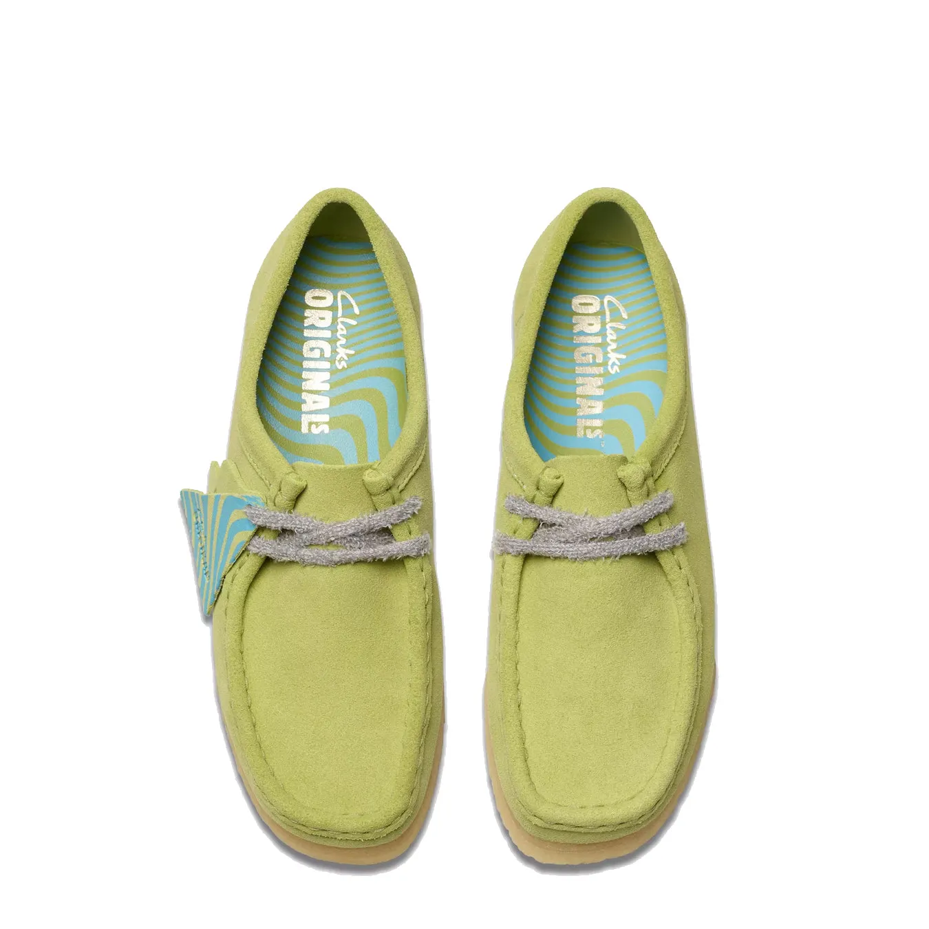 Clarks Originals Womens Wallabee Shoe Pale Lime Suede