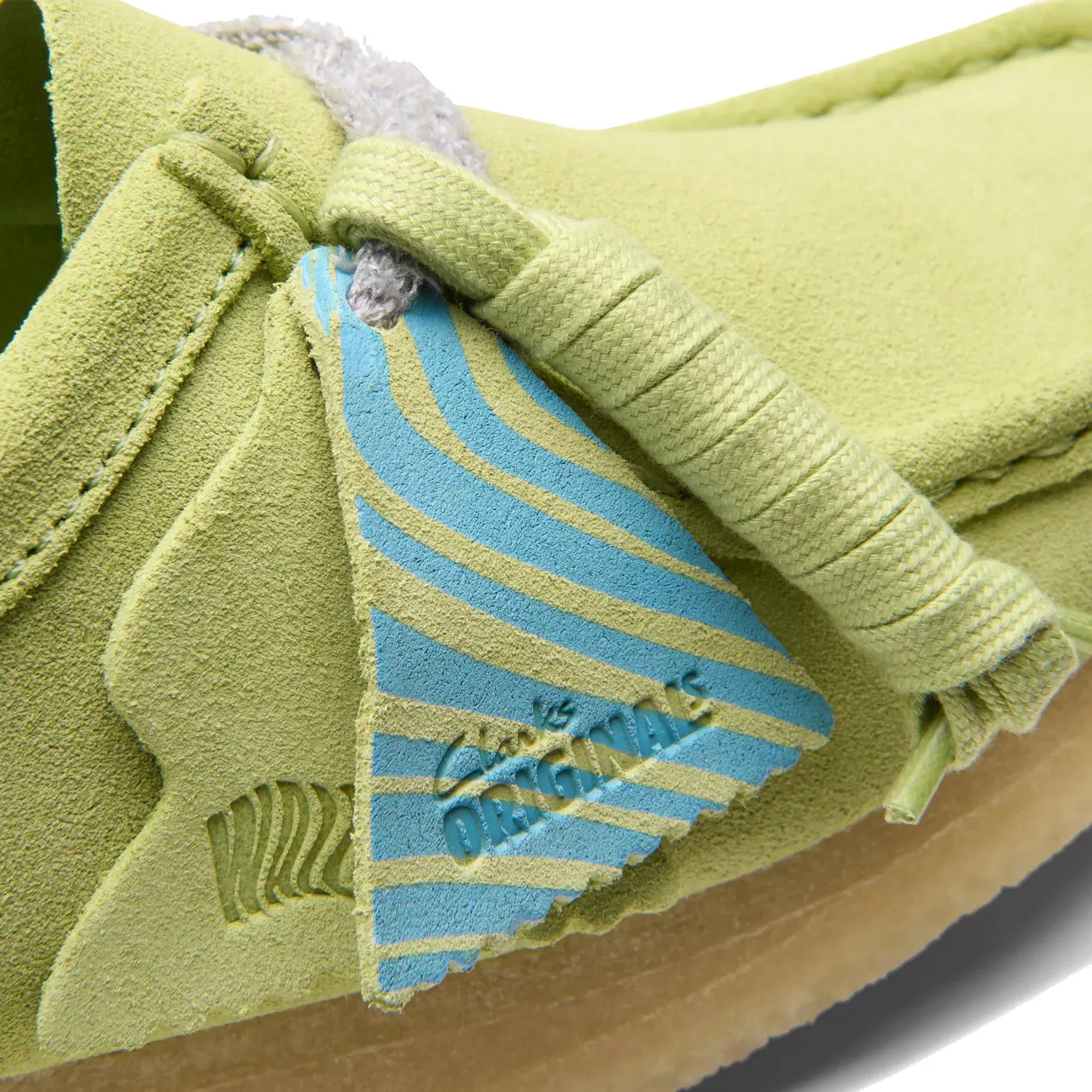 Clarks Originals Womens Wallabee Shoe Pale Lime Suede