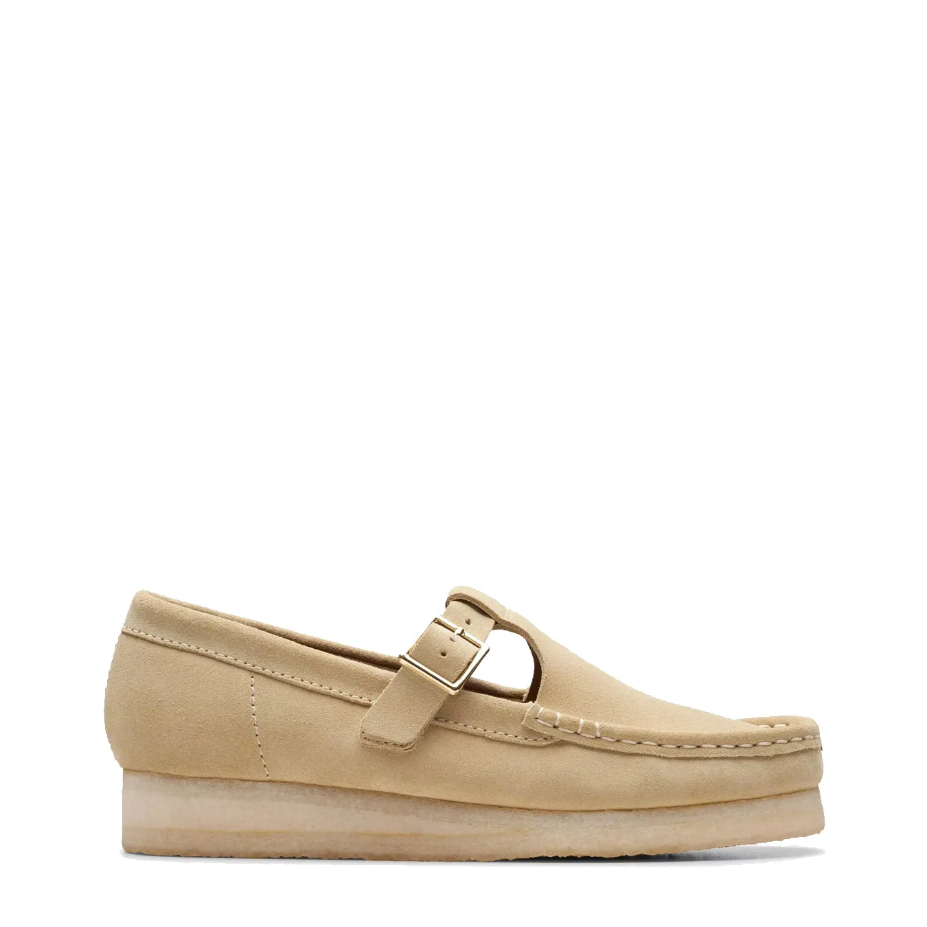 Clarks Originals Womens Wallabee T Bar Maple Suede