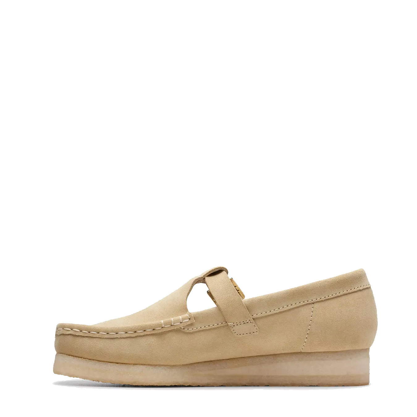 Clarks Originals Womens Wallabee T Bar Maple Suede