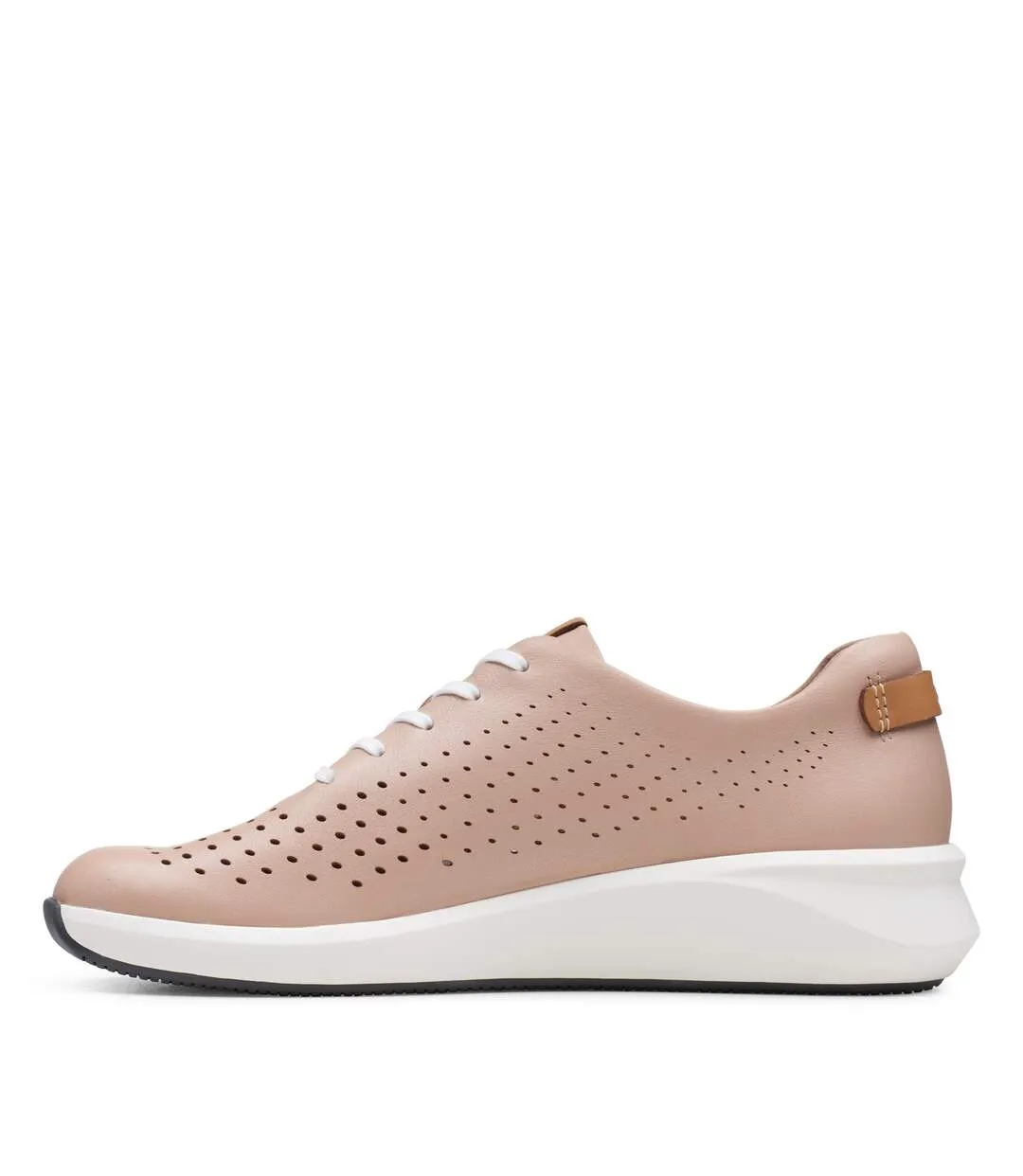 Clarks Womens/Ladies Un Rio Tie Leather Trainers (Blush) - UTCK107