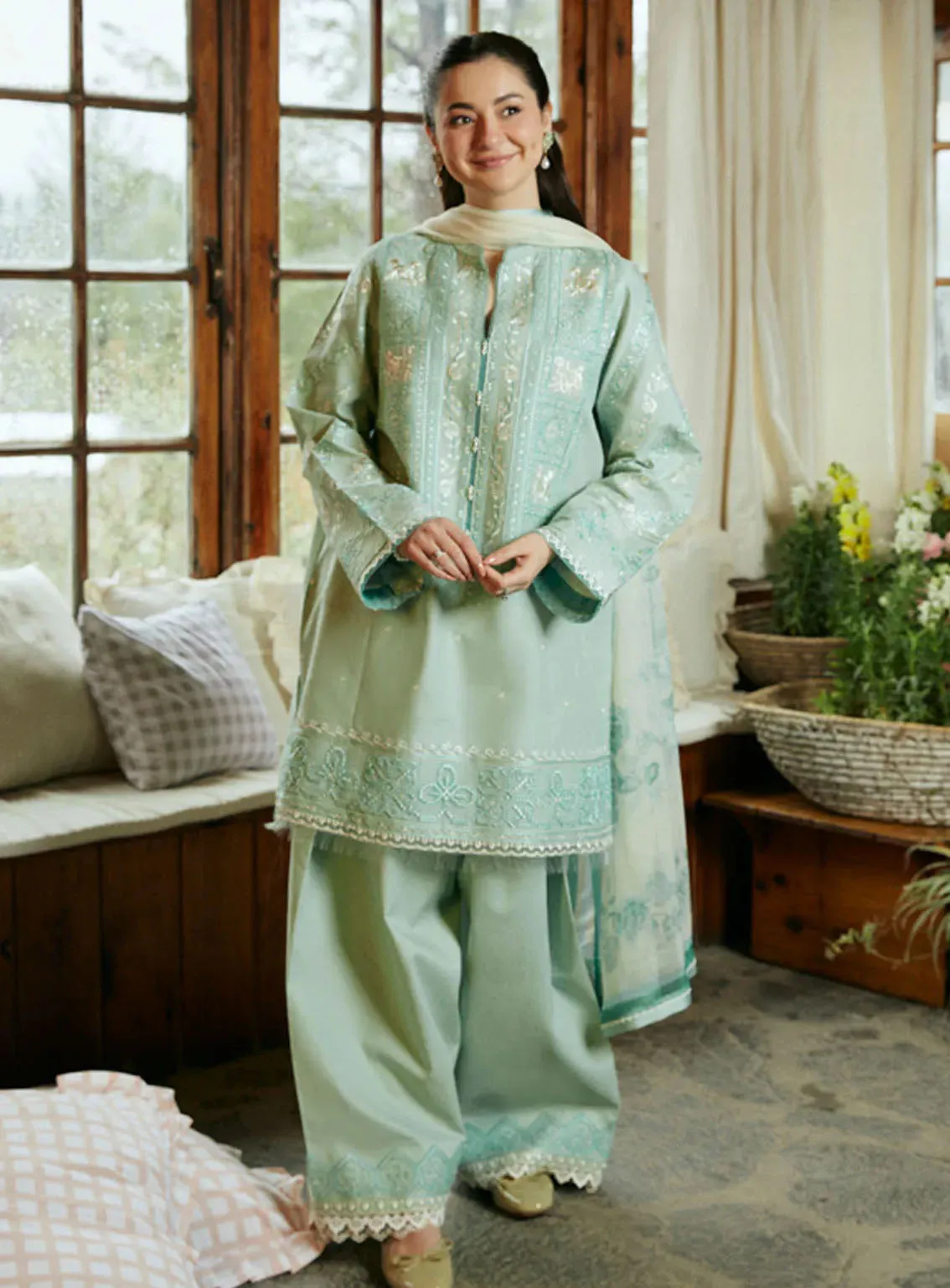 Coco By Zara Shahjahan Embroidered Lawn 3 Piece Unstitched Suit CZS24L2 6B AYRA