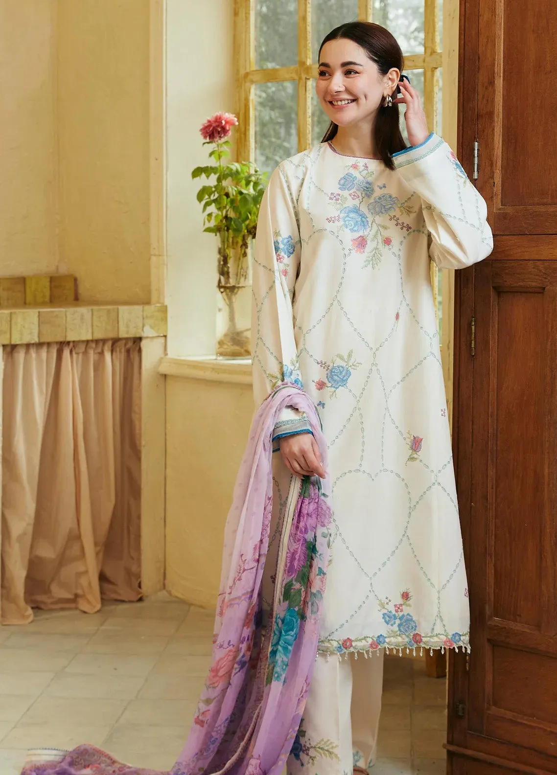 Coco By Zara Shahjahan Embroidered Lawn Unstitched 3 Piece Suit - ZSJ24CL 10A RUHI