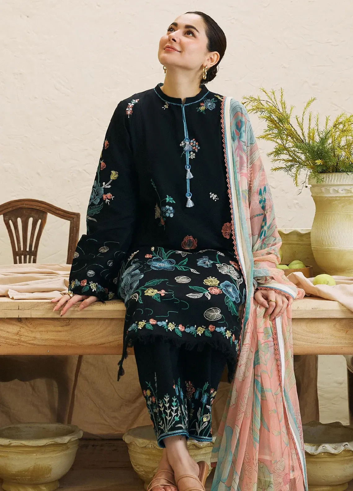 Coco By Zara Shahjahan Embroidered Lawn Unstitched 3 Piece Suit - ZSJ24CL 6B JABEEN