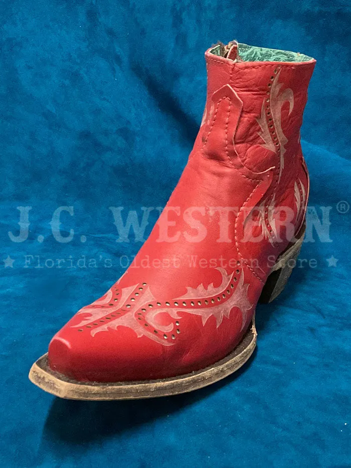 Corral G1379 Ladies Laser Ankle Boot Red