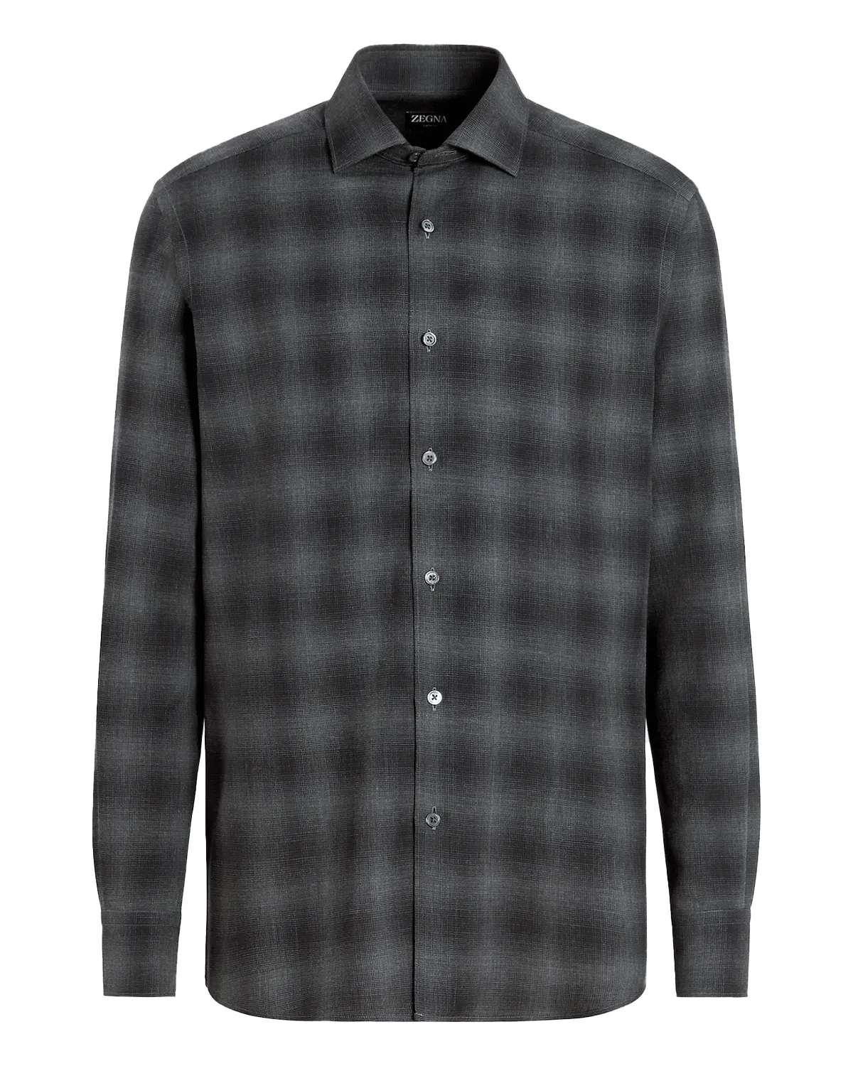 Dark Grey and Black Checked Cashco Sportshirt