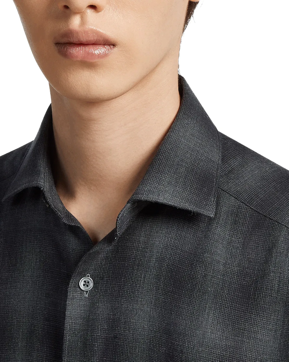 Dark Grey and Black Checked Cashco Sportshirt