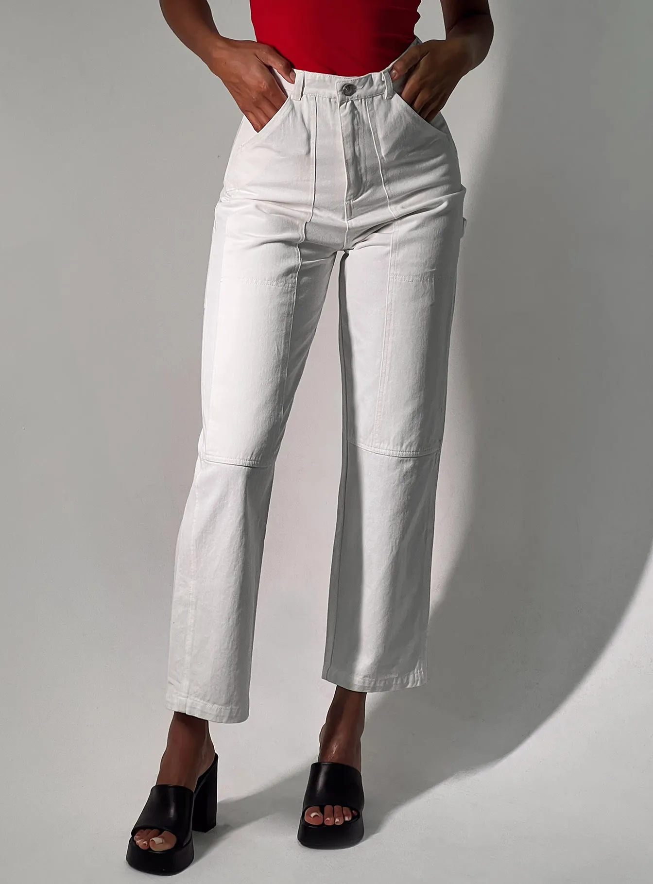 Dropouts Cargo Jeans White