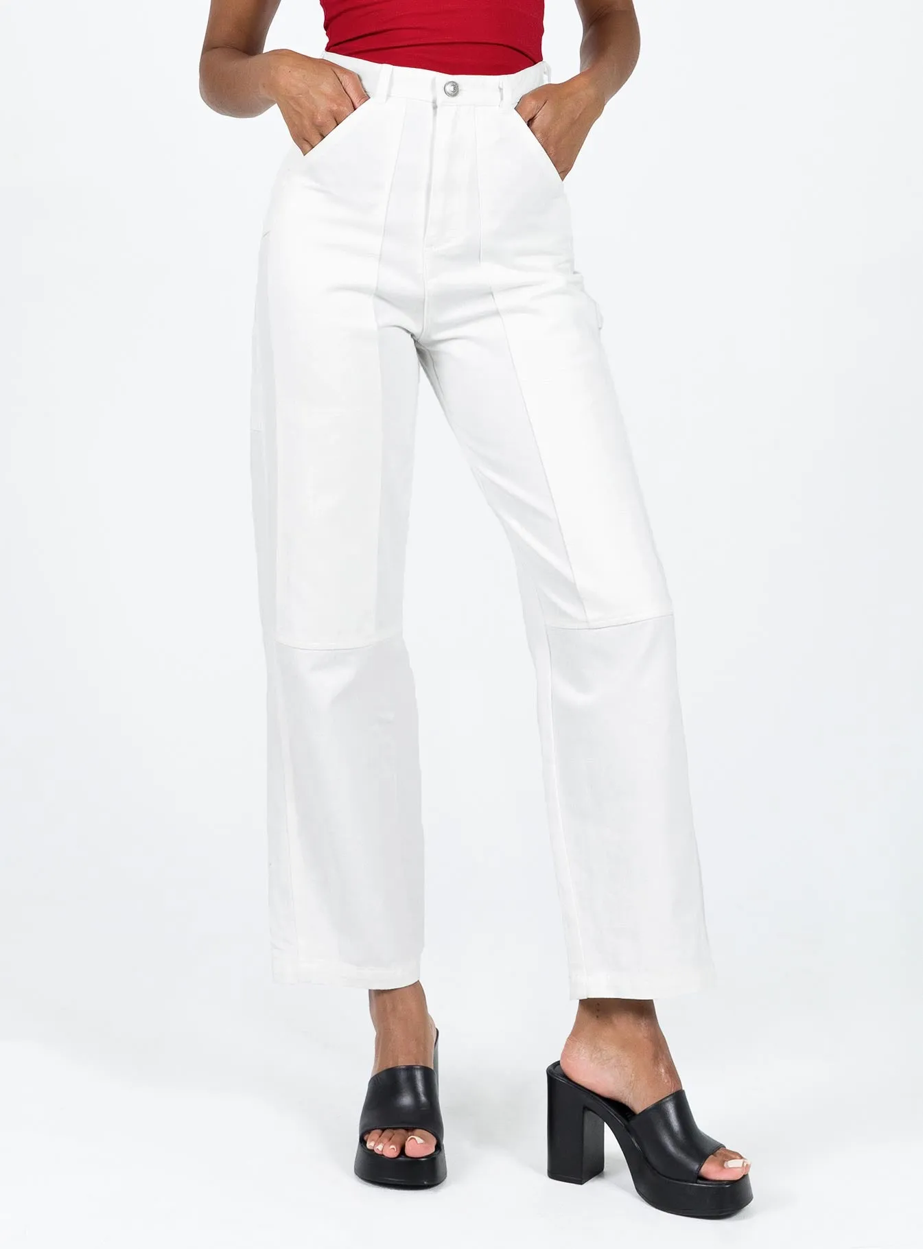 Dropouts Cargo Jeans White